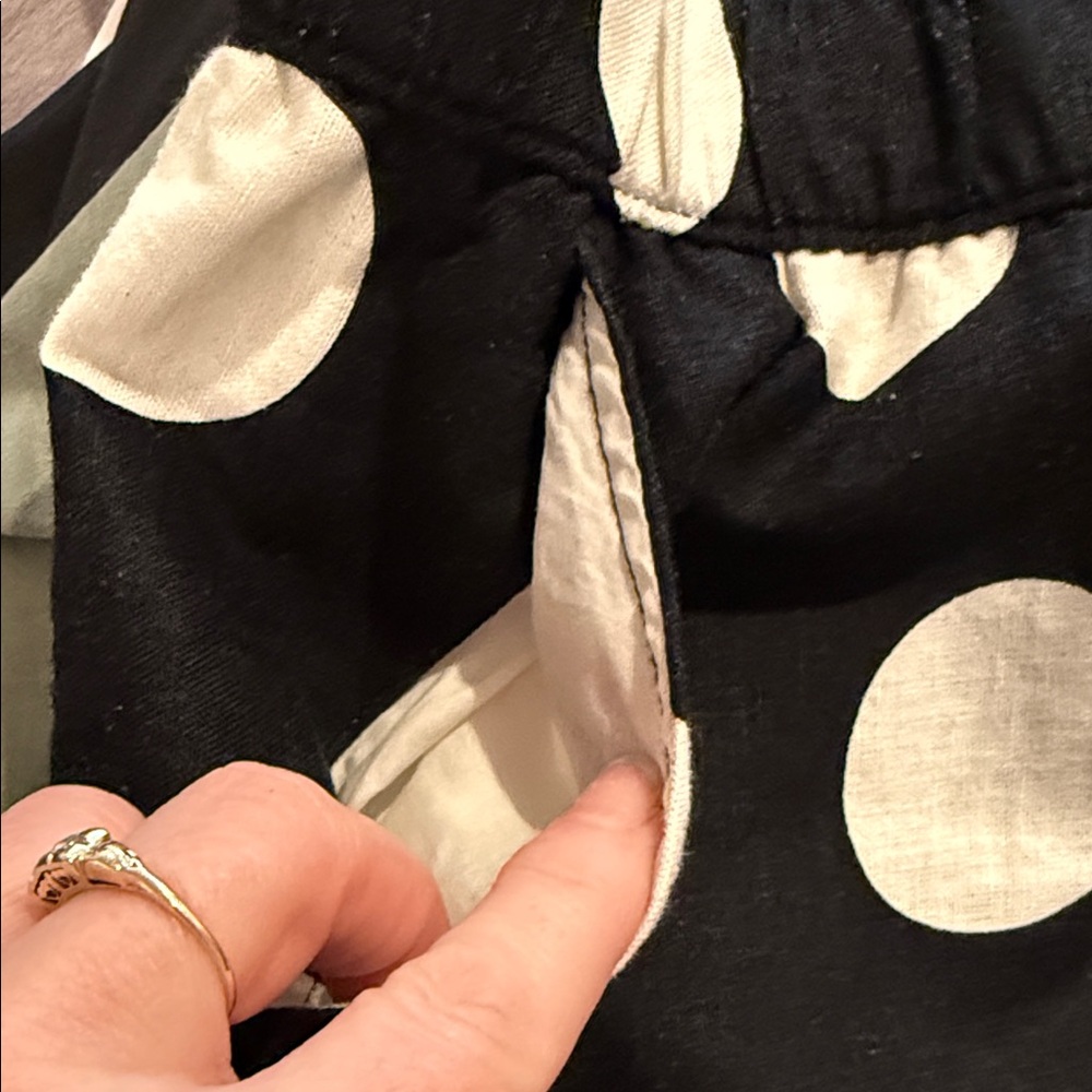 Elegant Black and White Polka Dot Midi Skirt - Picture 3 of 3